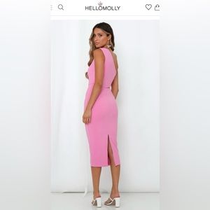 Hello Molly Cupid And Psyche Midi Dress. Pink.